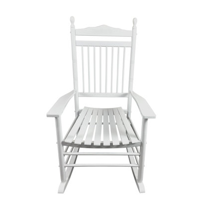 Chaise berçante confortable à large assise avec structure en bois franc robuste et assemblage facile