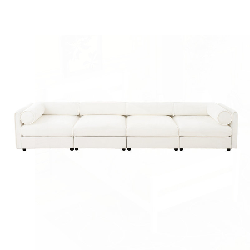 Canapé modulaire modulaire avec rangement pour le salon, Blanc