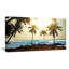«Rocky Tropical Beach with Palms», reproduction de photo sur toile tendue encadrée-63701065-63701066