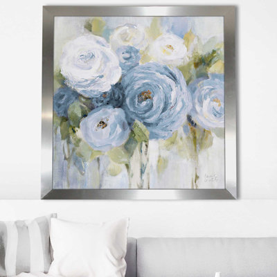 «Softly Blooming In Blue (Square)» par Lanie Loreth, reproduction