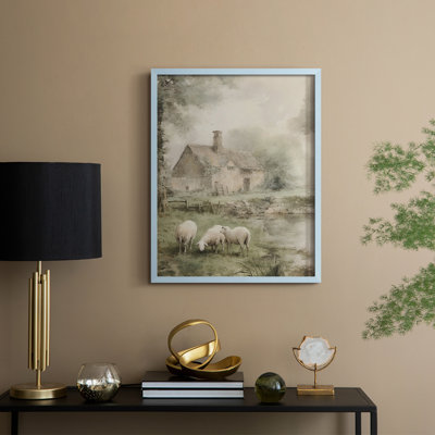 Vintage Landscape LXXXV Framed Print - Solid Wood