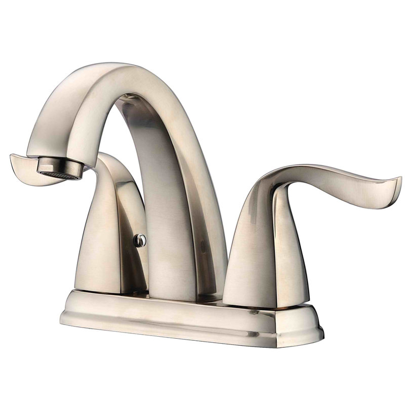 2-handle Bathroom Faucet with Drain Assembly, Brushed Nickel