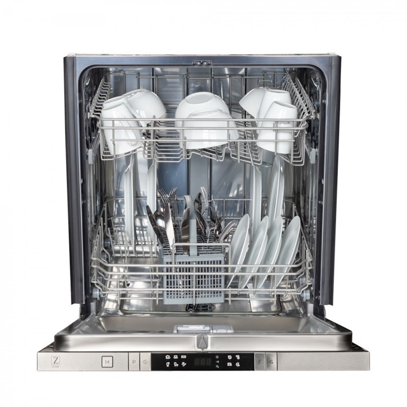 ZLINE 24 in. Fingerprint Resistant Control Dishwasher with Stainless Steel Tub and Style Handle, 52dBa