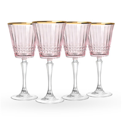 Cristine Gold Rim White Wine Glass, Set Of 4