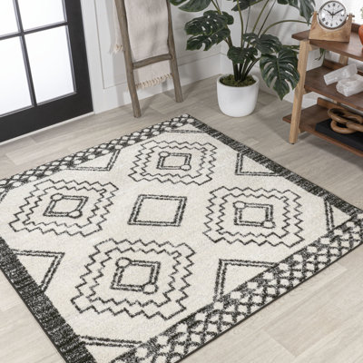 Amir Moroccan Beni Souk Cream/Black Rug