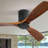 52 Inch Low Profile Ceiling Fan Dc 3 Carved Wood Fan Blade Noiseless Reversible Motor Remote Control Without Light-325862659-325862657