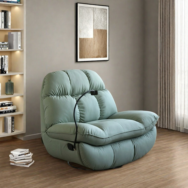 Fauteuil inclinable multifonctionnel réglable et confortable, Vert clair