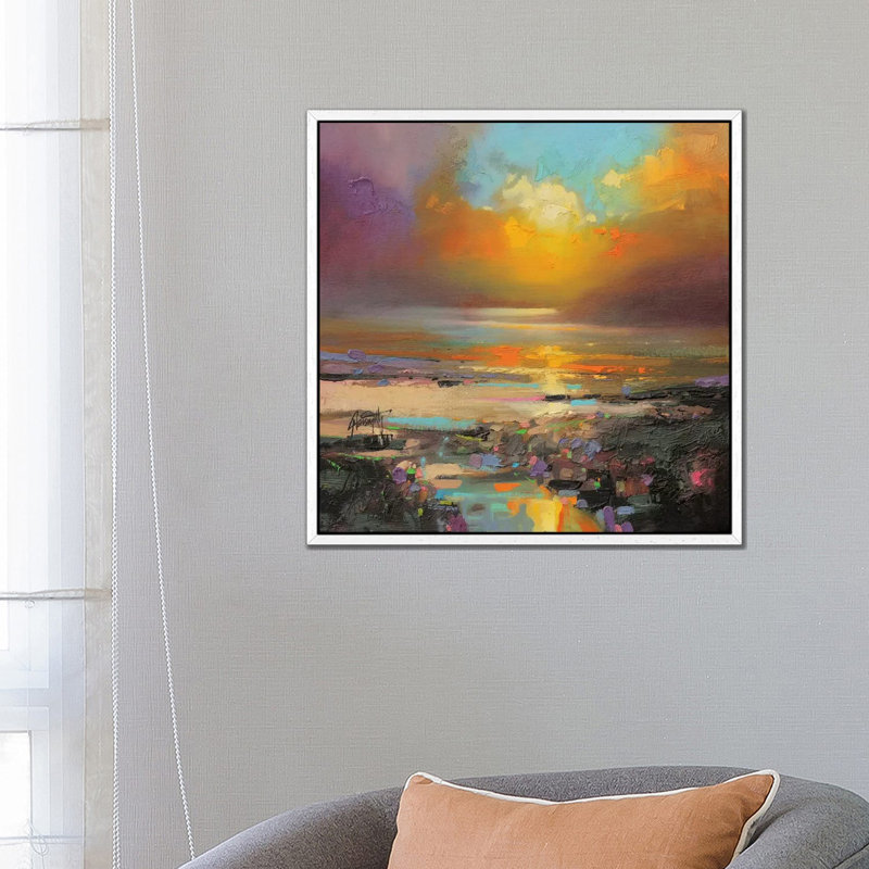 Print on Canvas, 66.04cm H x 66.04cm W x 3.81cm D, White Floater Framed