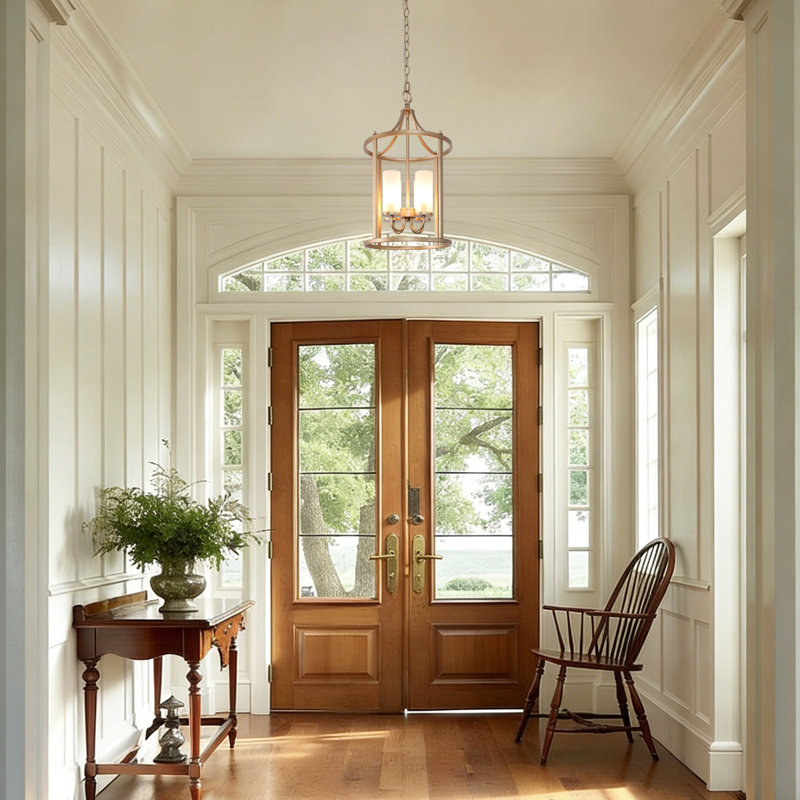 Bradden 4-Light 23'' H x 12'' W Lantern Drum Gold Dining Room Chandelier ETL Certified
