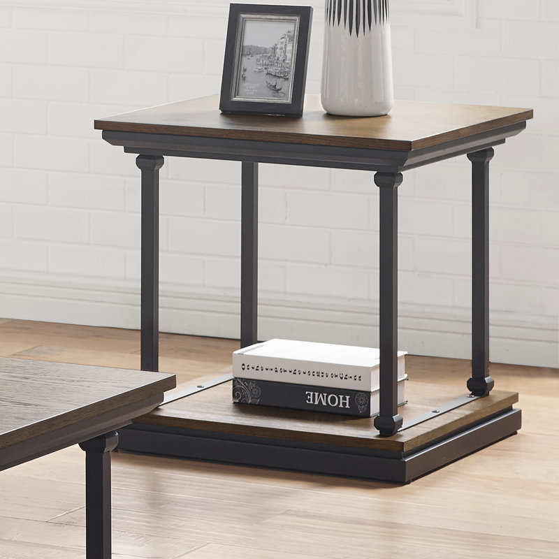 Table de bout Kiven, Chêne foncé