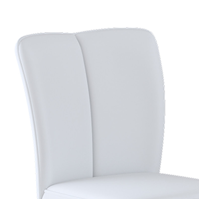 Ensemble de 2 tabourets de bar pivotants réglables modernes avec dossier en similicuir, Blanc