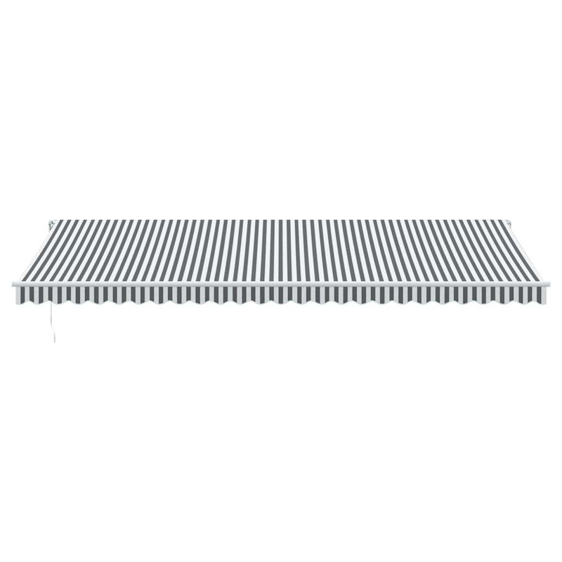 Auvent rétractable vidaXL, Gris anthracite / blanc, À rayures