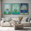 Art mural encadré, rétro, antique, classique pour chambre à coucher - 16 po x 24 po x 3 panneaux-1376855337-1376855336