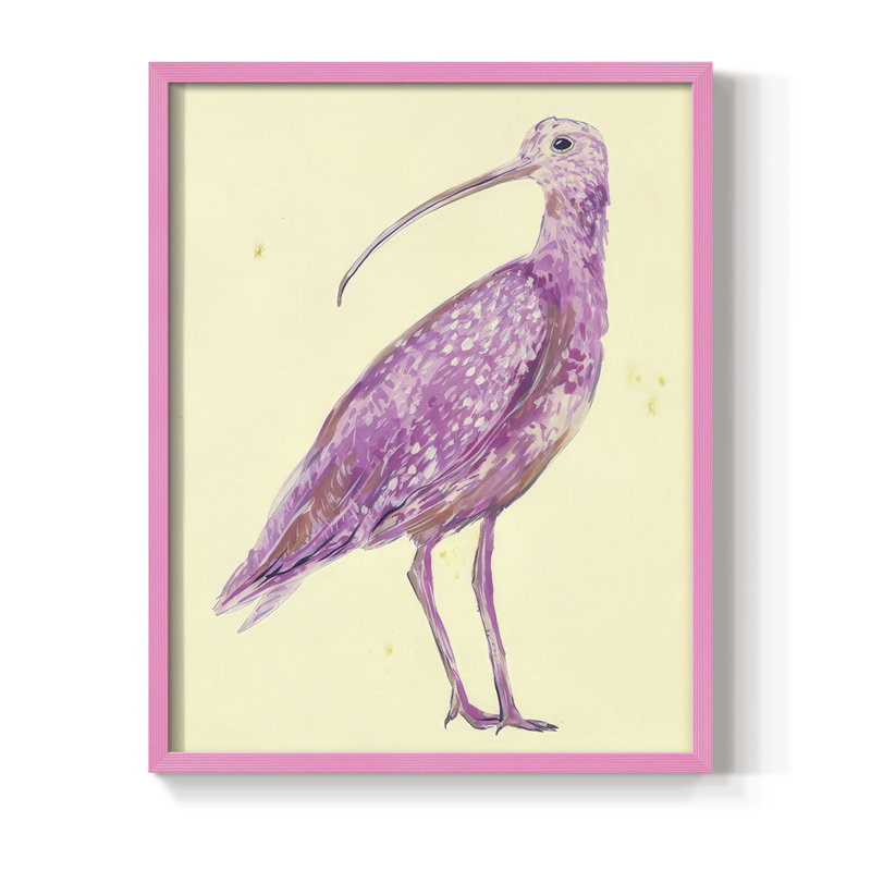 Seabird II, reproduction encadrée - bois massif, H 11 po x l 9 po, Rose