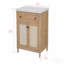 Meuble-lavabo à panneaux 31 po avec dessus en pierre reconstituée