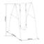 AXI Metal Swing Set with 1 Swing(s)