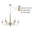 Lustre en bois 6 lumières