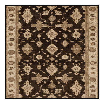 Tapis brun lavable à la machine