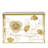 Lenssen Gold Finish Peony And Ginkgo Console Table With Mirror Top