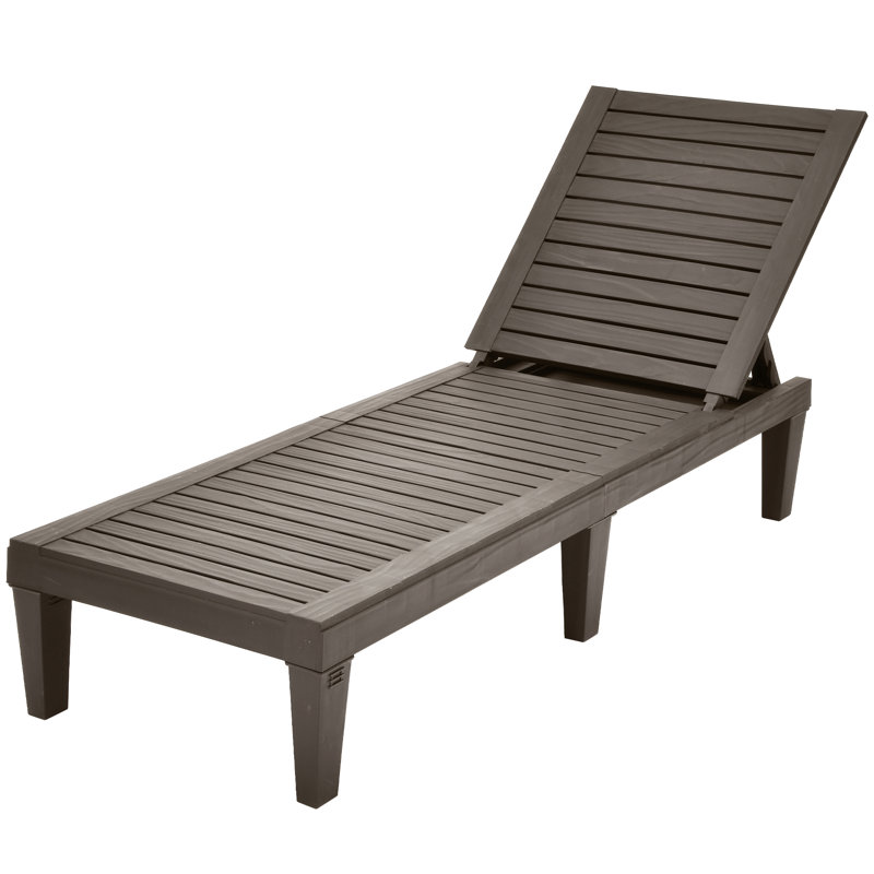 Elainea Outdoor Chaise Lounge, Taupe