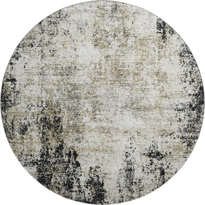 Premium Machine Washable Prisco Black Rug