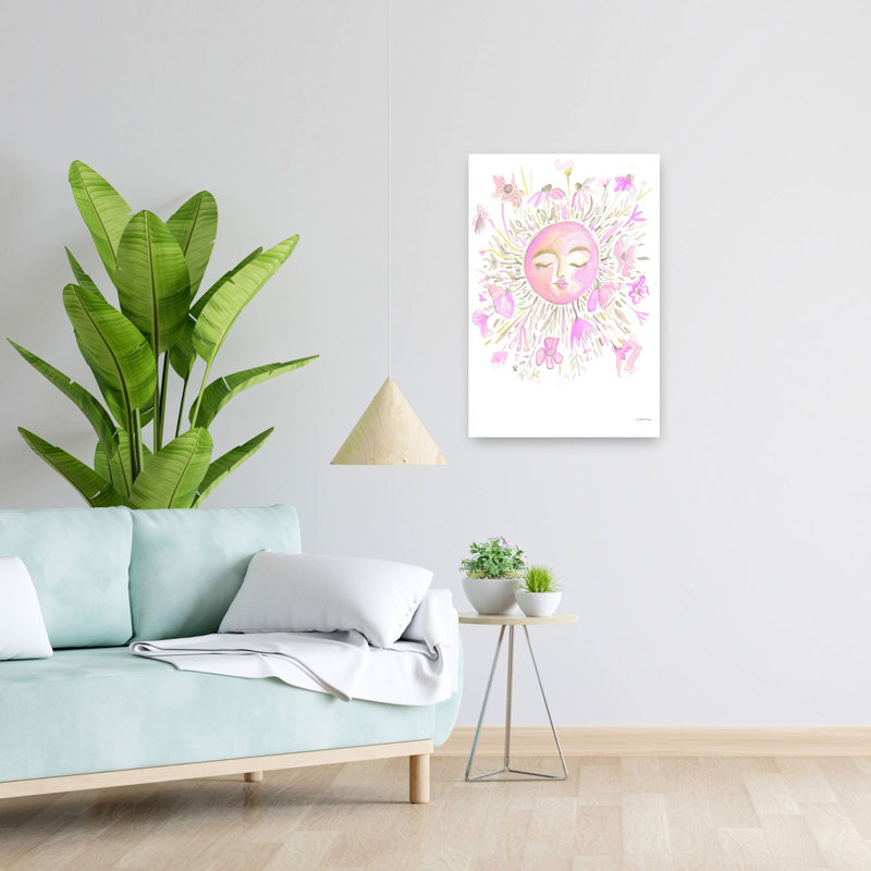 Art contemporain, art floral abstrait, H 24 po x l 16 po