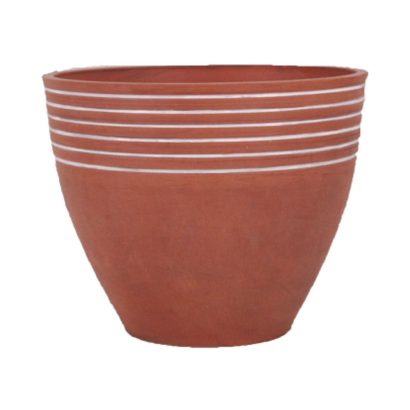 Pot à fleurs Haven, H 10 po x l 12 po x P 12 po, Terra Cotta