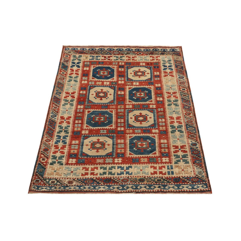 One-of-a-Kind 4'3" x 5'10" Hand Knotted Area Rug