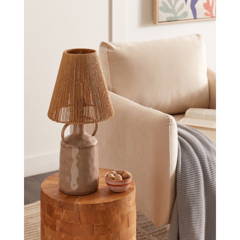 Charisse Brown Table Lamp, Beige