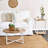 Gateshead Jamestown Round Side End Table with Storage Shelf Rustic Wood Grain and Metal-32425045
