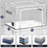Sorbus Small Stackable Storage Bins, 2-Pack, Metal Frame, Clear Collapsible Design, Zipper Closure, 2 Pack, Large-124175921