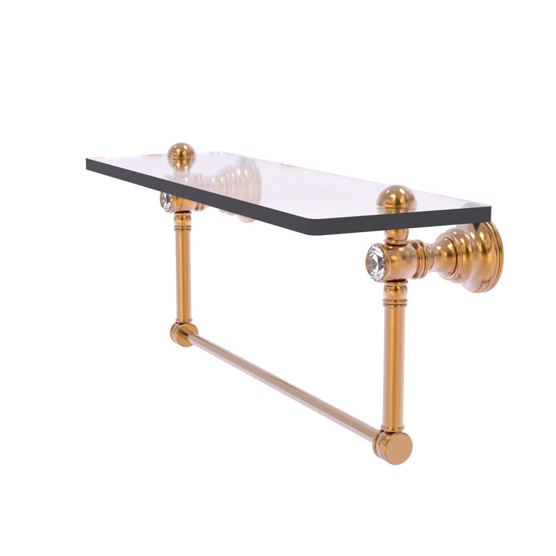 Tablette avec porte-serviettes Freyja, Bronze brossé, H 5,54 po x l 16 po x P 7 po