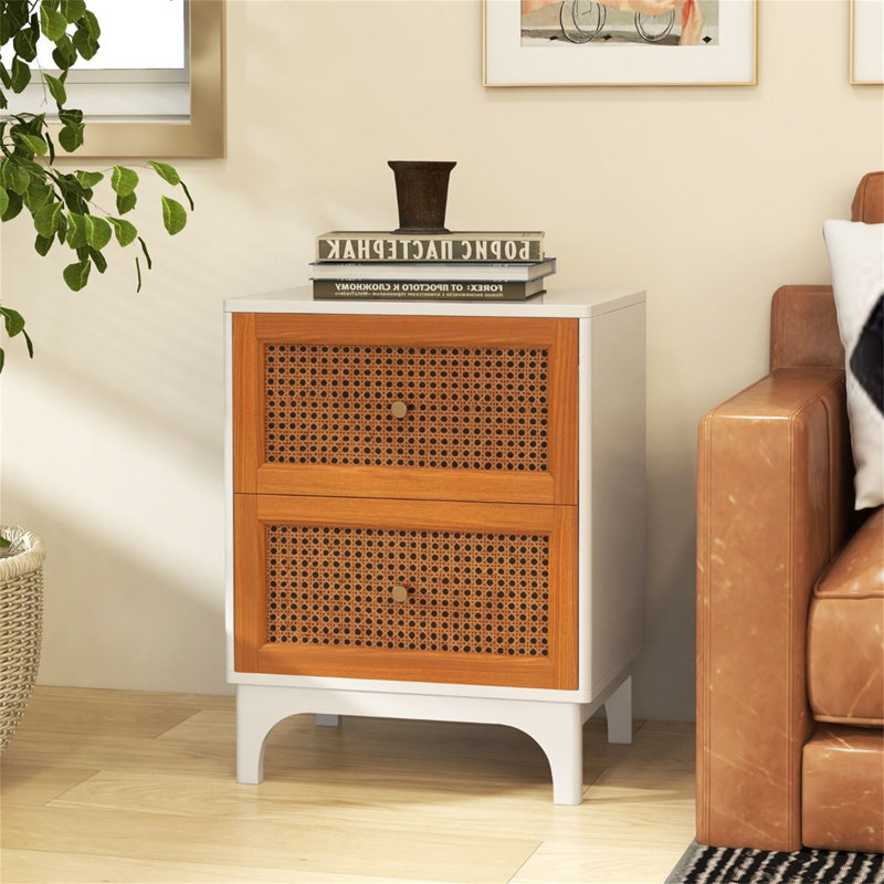 46cm W Manufactured Wood Bedside Table