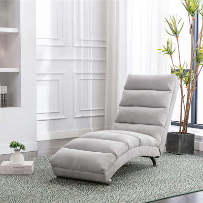 Chaise longue en lin