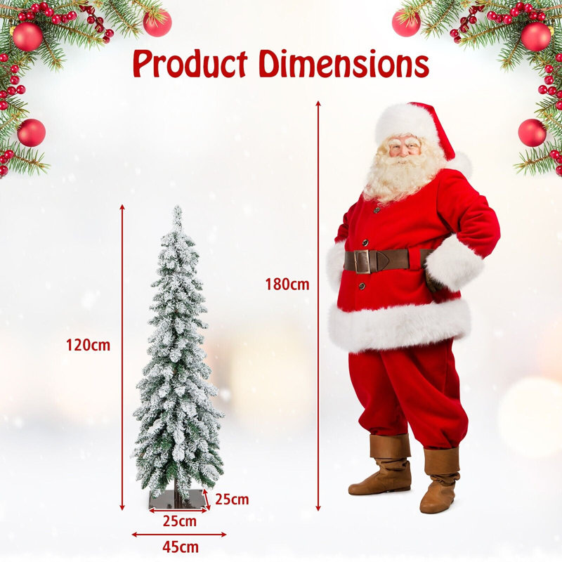 Lighted Artificial Christmas Tree, 4'