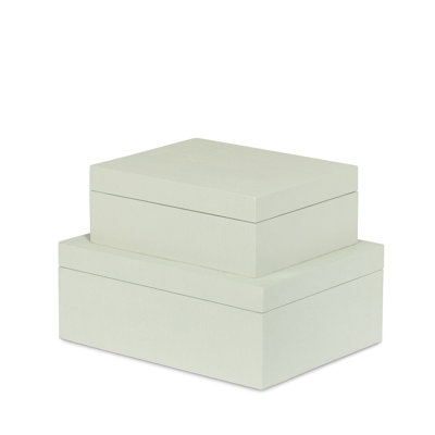 St. Tropez Decorative Boxes, Set Of 2, Sage Whisper