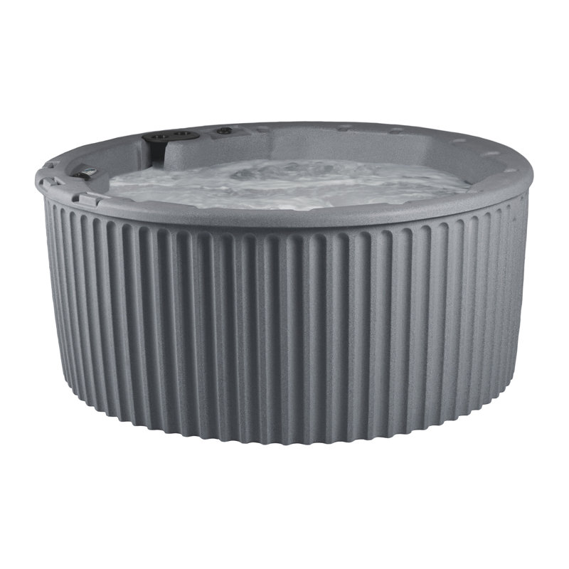 Balance Ultra 6-Person 40 Stainless Jet Hot Tub with True Stainless Heater, Ozone and Multi LED Lighting, Gray Granite