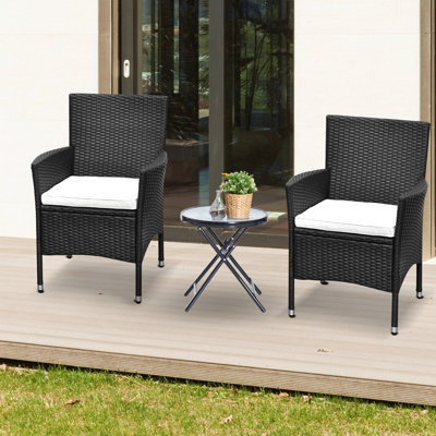 2Pcs Dining Chairs, With Cushions & Slip Foot, For Garden, Patio, Lawn, Dark Coffee, Craftsmanship Backyard, Robust Design