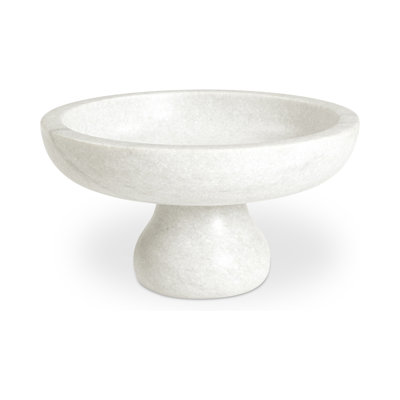 Palermo Pedestal Bowl White Marble