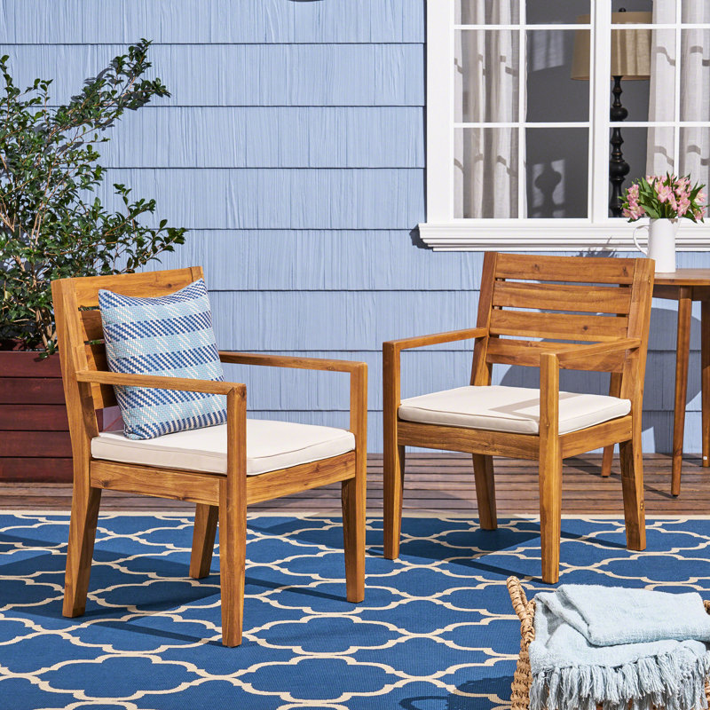 Chaise en bois beige - rembourrage d'eau, chaises de salle à manger délicates avec doublure