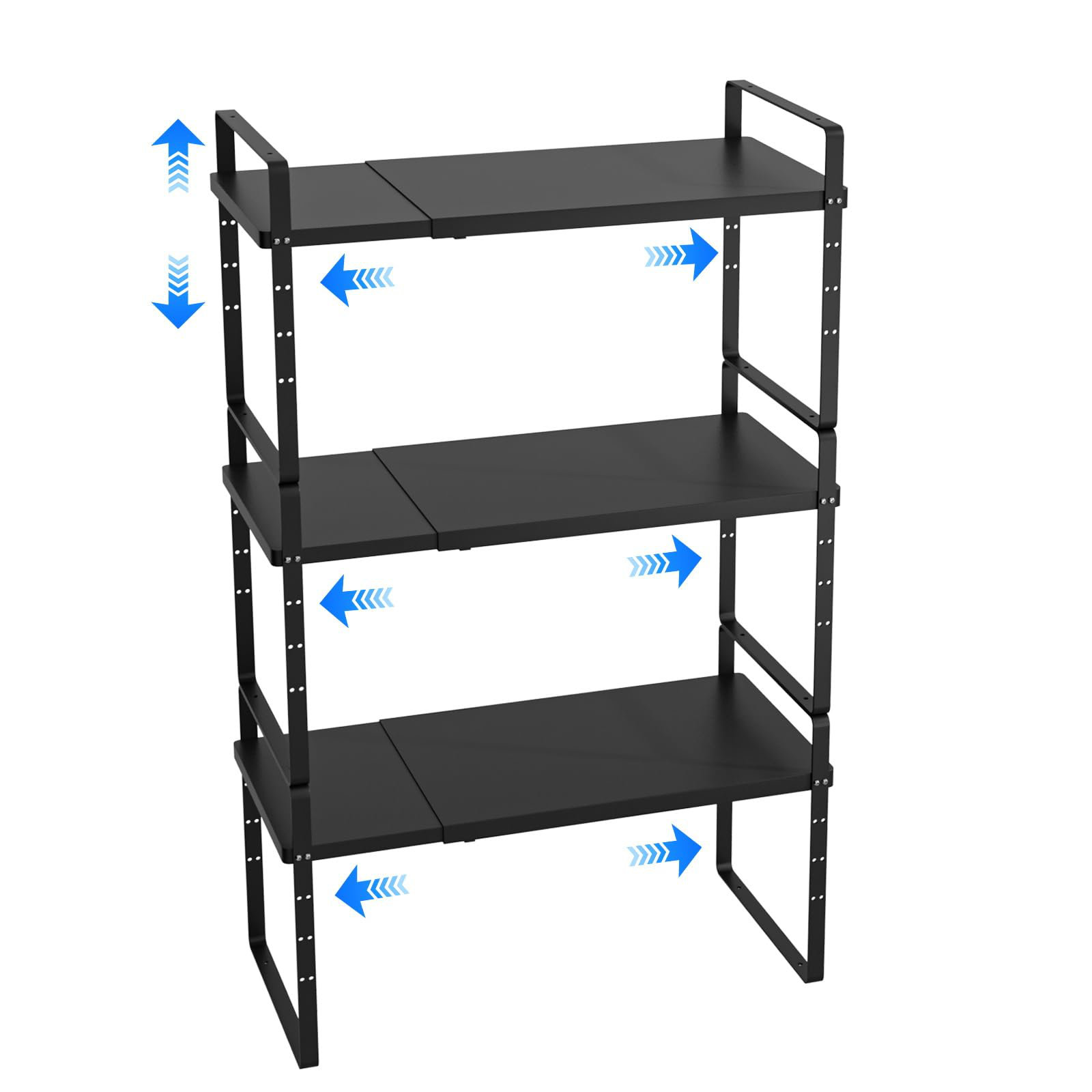 Prep & Savour Expandable Cabinet Shelf Organizer, Stackable Kitchen And ...