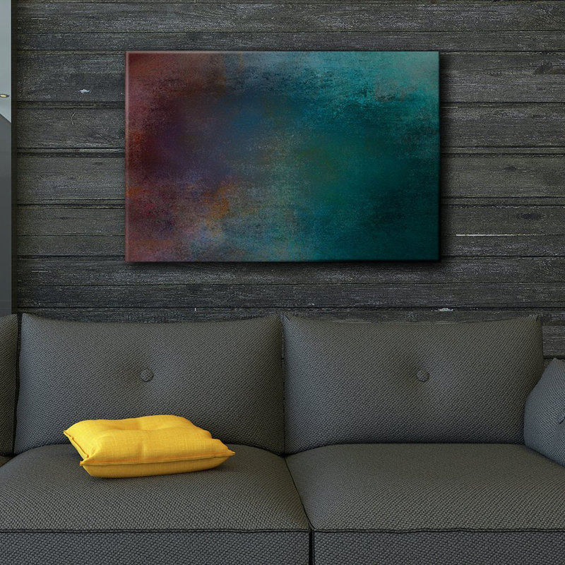 Fond aquarelle dégradé rouge et bleu, H 32 po x l 48 po x P 1,5 po