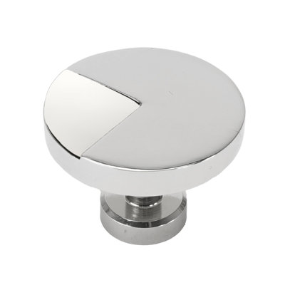 Spectra large round knob in Platinum finish with Bright White