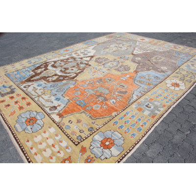 Authentic Large Turkish Oushak Rug with Intricate Vintage Design for Home Decor