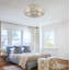 Flush Mount Ceiling Fan with Light Caged Farmhouse 6-Speed Reversible DC Motor with Remote Matte White-130156545