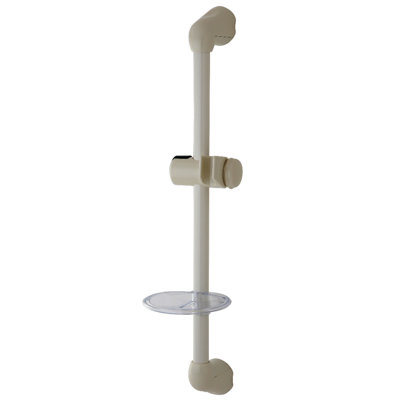 Kingston Brass Vilbosch 24-Inch Plastic Slide Bar with Soap Dish and Hand Shower Holder
