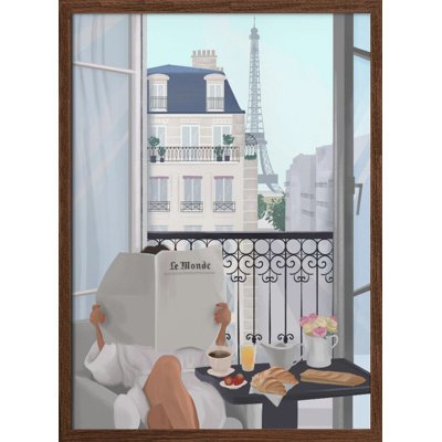 "Paris balcon", art mural texturé encadré