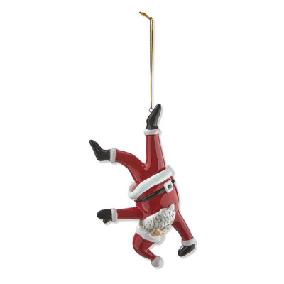 Dancing Santa Handstd Ornament