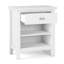Table de chevet transitionnelle en bois massif 24 po Hollis en blanc (ensemble de 2)-1759234889