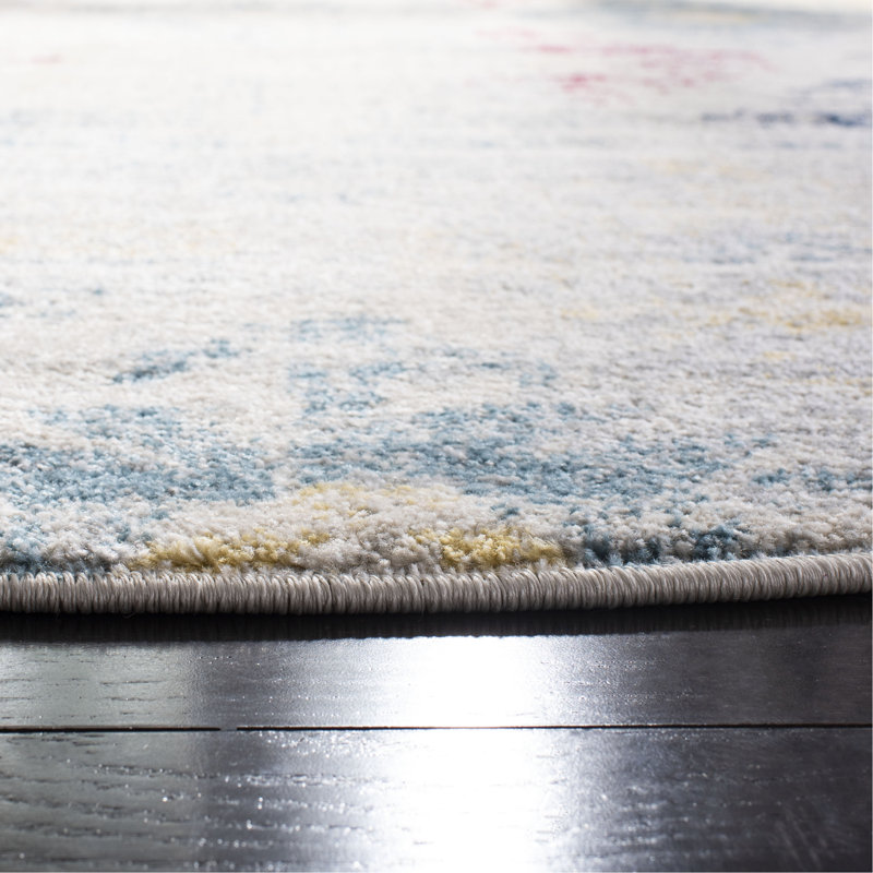 Gutierez Performance Damask Rug, Round 6'7"